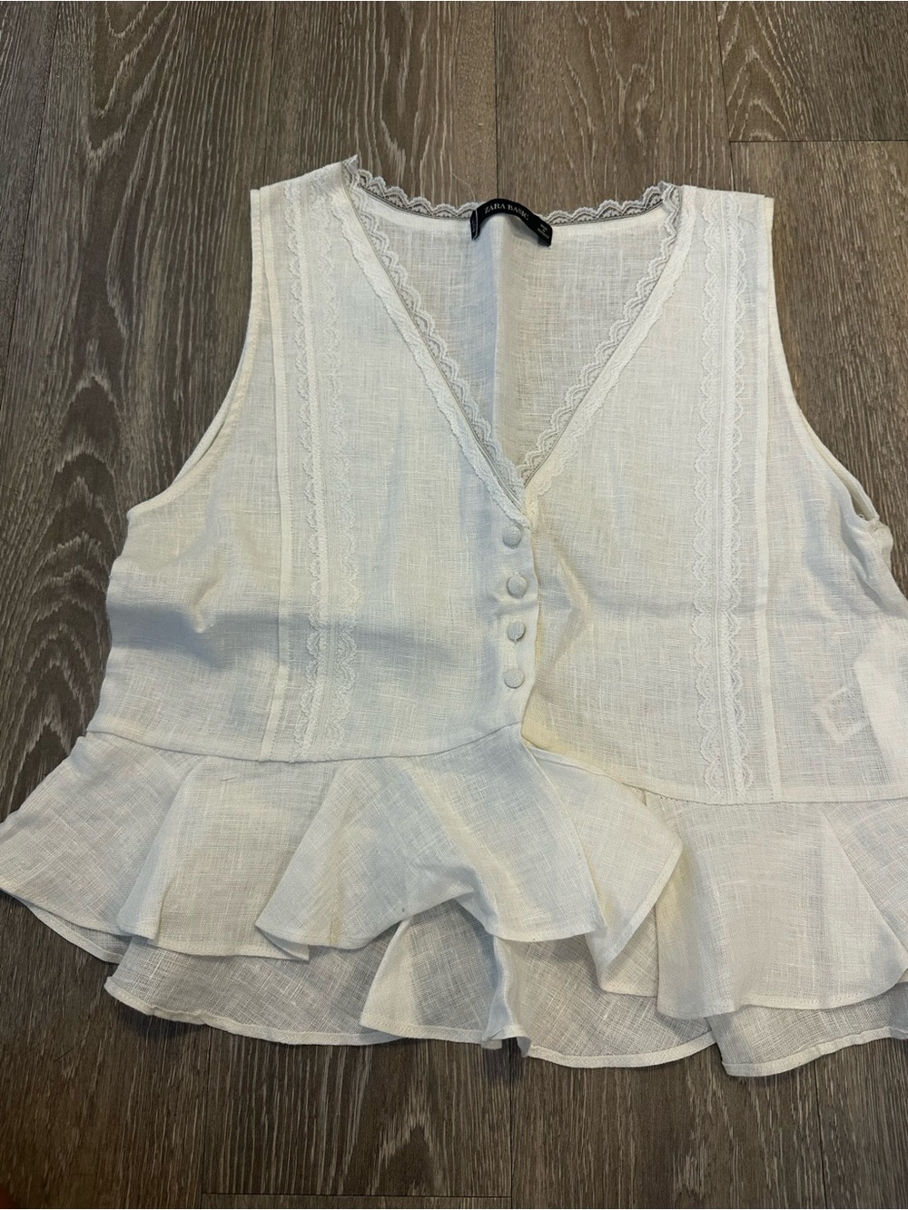Zara Basic Gilet Lace Vest